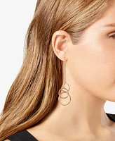 Style & Co Gold-Tone Circle Linear Earrings, Created for Macy's