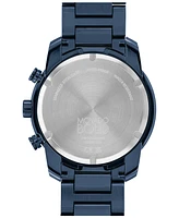 Movado Men's Bold Verso Dark Blue Ionic Plated Steel Bracelet Watch 44mm