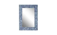 Grey Coastal Mother of Pearl Wall Mirror, 36 x 48