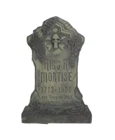 Rigg R Mortise Halloween Tombstone Yard Decoration, 28.5" - Silver