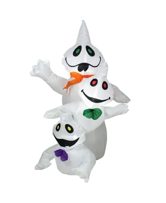 3.5' Lighted Inflatable Halloween Ghost Trio Outdoor Yard Decoration