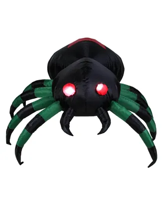 Lighted Inflatable Halloween Spider Outdoor Yard Decoration, 3.5'