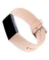 WITHit Gray Smooth, Light Pink Smooth and Navy Smooth Silicone Band Set, 3 Piece Compatible with the Fitbit Versa and Fitbit Versa 2