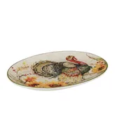 Harvest Morning Oval Turkey Platter