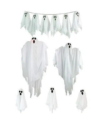 Ghost Family Halloween 6 Piece Porch Display Decoration Set