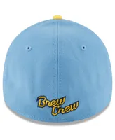 Men's New Era Powder Blue Milwaukee Brewers City Connect 39THIRTY Flex Hat