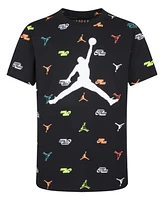 Jordan Big Boys Jumpman Graphic Logo Printed T-shirt