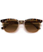 Ray-Ban Unisex Polarized Low Bridge Fit Sunglasses, Hawkeye 54