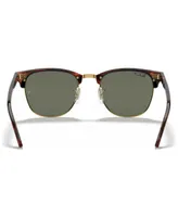 Ray-Ban Unisex Polarized Low Bridge Fit Sunglasses, RB3016F Clubmaster Classic 55