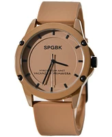 Spgbk Watches Unisex Sandhill Brown Silicone Strap Watch 44mm