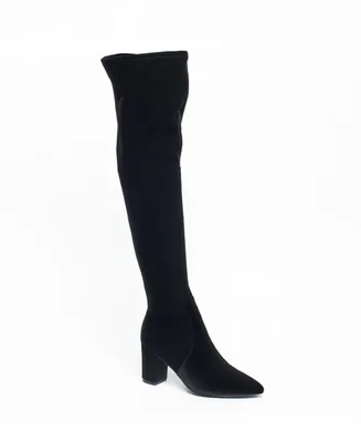 Smash Shoes Women's Malia Wide Calf Block Heel Over-The-Knee Boots