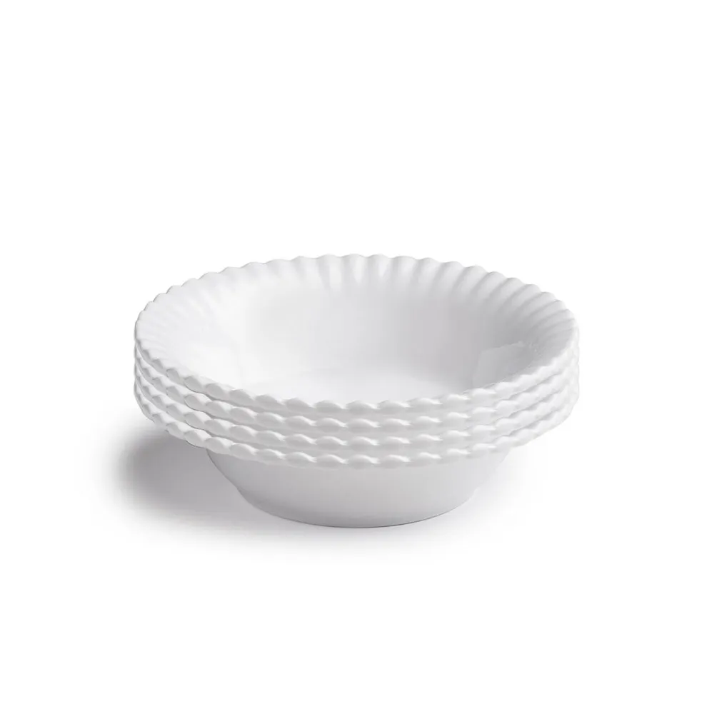 Q Squared Melamine Patio Luxe Lightweight 7.5" Personal Bowl Set/4