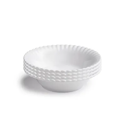 Q Squared Melamine Patio Luxe Lightweight 7.5" Personal Bowls, Set of 4