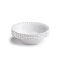 Q Squared Melamine Patio Luxe Lightweight 7.5" Personal Bowl Set/4