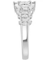 Effy Diamond Princess & Marquise Cluster Ring (7/8 ct. t.w.) in 14k White Gold