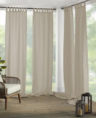 Elrene Home Fashions Matine Solid Tab Top Indoor/Outdoor Window Curtain