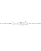 Macy's White Topaz Flower Necklace in Sterling Silver