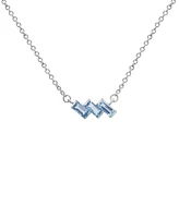 Macy's Sky Blue Topaz Matching Earring and Necklace Set