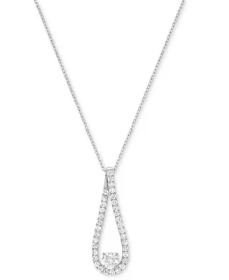 Diamond Loop 18" Pendant Necklace (3/4 ct. t.w.) 14k White Gold or Yellow