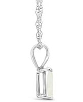 Opal (3/4 ct.t.w ) Pendant Necklace 14K White Gold or Yellow