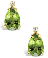 Peridot (2-5/8 ct. t.w.) and Diamond Accent Stud Earrings 14K Yellow Gold or White