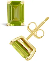 Peridot (1-3/8 ct. t.w.) Stud Earrings 14K Yellow Gold or White