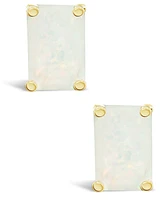 Opal (5/8 ct. t.w.) Stud Earrings 14K Yellow Gold or White