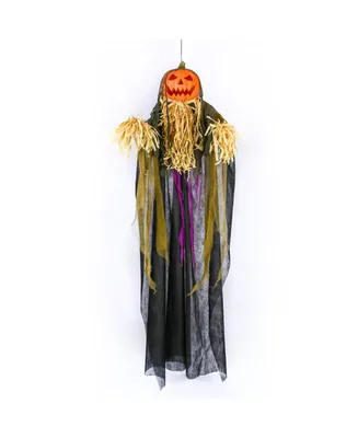 National Tree Company 72" Hanging Halloween Sound Activated Scarecrow