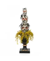 National Tree Company 32" Pre-Lit Halloween Skull Tower