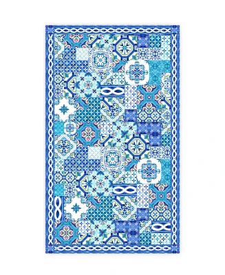 Laural Home Callisto Tiles Tablecloth, 70" x 120"