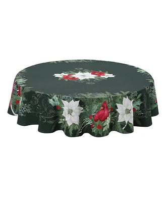 Laural Home Christmas Elegance 70" Round Tablecloth