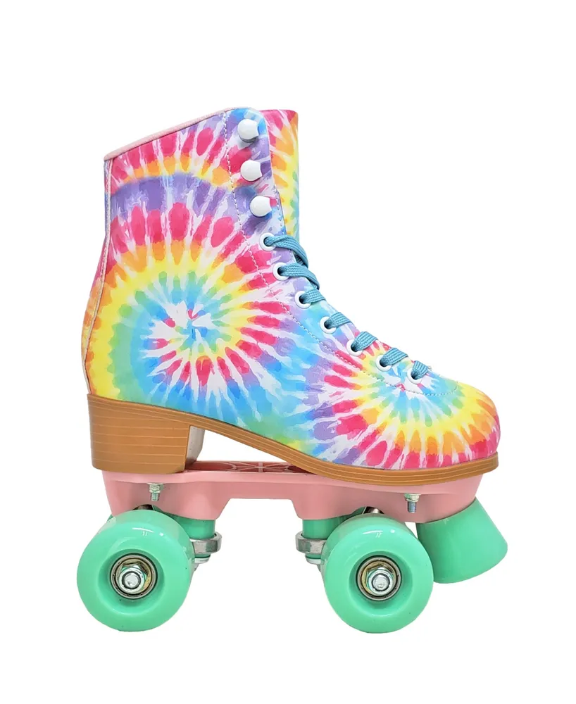 Cosmic Skates Girls Tie Dye 2 Piece Roller Shoes Set