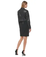 Dkny Faux-Leather Moto Jacket