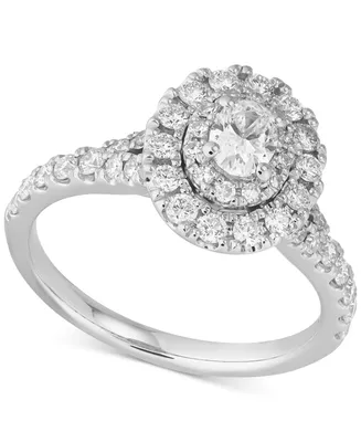 Diamond Oval Halo Engagement Ring (1 ct. t.w.) in 14k White Gold