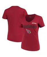 Women's G-iii 4Her by Carl Banks Cardinal Arizona Cardinals Post Season V-Neck T-shirt