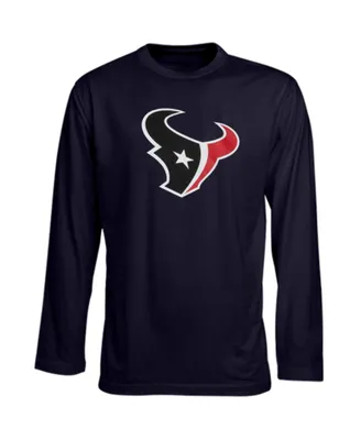 Preschool Boys and Girls Houston Texans Team Logo Navy Blue Long Sleeve T-shirt