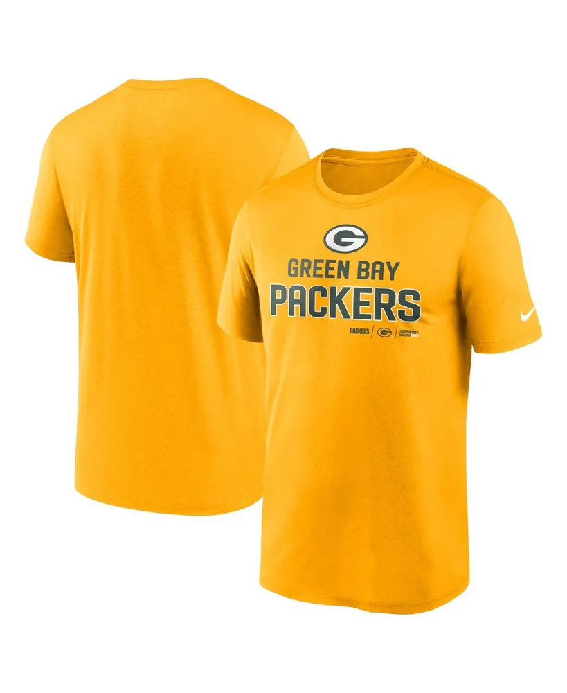 Men's Nike Gold Green Bay Packers Legend Community Performance T-shirt