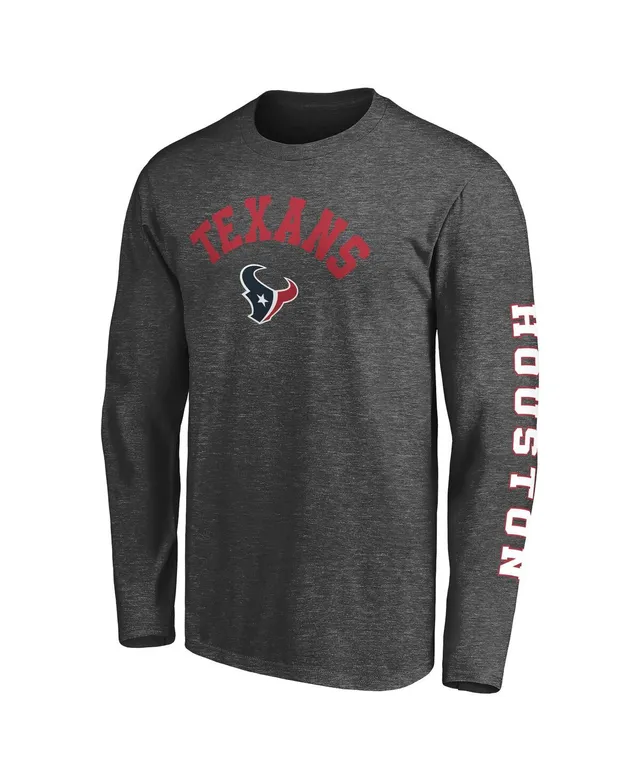 Men's Houston Texans Fanatics Branded Heathered Gray Big & Tall Practice  Long Sleeve T-Shirt