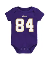 Infant Boys and Girls Mitchell and Ness Randy Moss Purple Minnesota Vikings Mainliner Retired Player Name and Number Bodysuit