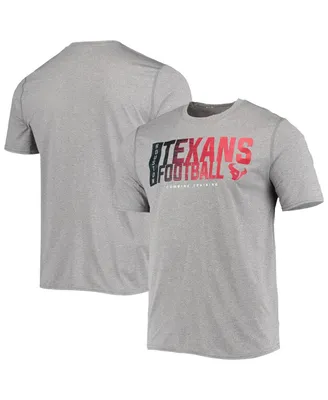 Men's New Era Heathered Gray Houston Texans Combine Authentic Game On T-shirt