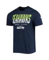 Men's New Era College Navy Seattle Seahawks Combine Authentic Big Stage T-shirt