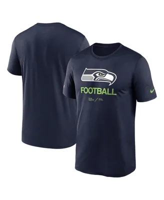 Men's Nike College Navy Seattle Seahawks Infographic Performance T-shirt