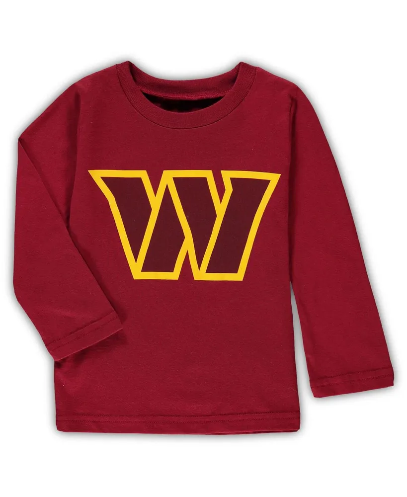 Toddler Boys and Girls Burgundy Washington Commanders Team Logo Long Sleeve T-shirt