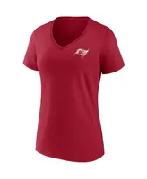 Women's Fanatics Red Tampa Bay Buccaneers Team Mother's Day V-Neck T-shirt