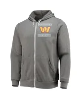 Men's Nfl x Darius Rucker Collection by Fanatics Heathered Charcoal Washington Commanders Sponge Fleece Full-Zip Hoodie