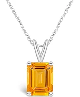 Citrine (3-1/7 ct. t.w.) Pendant Necklace 14K White Gold or Yellow
