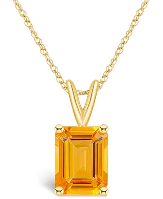 Citrine (3-1/7 ct. t.w.) Pendant Necklace 14K White Gold or Yellow
