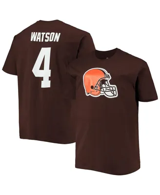 Men's Fanatics Deshaun Watson Brown Cleveland Browns Big and Tall Player Name Number T-shirt