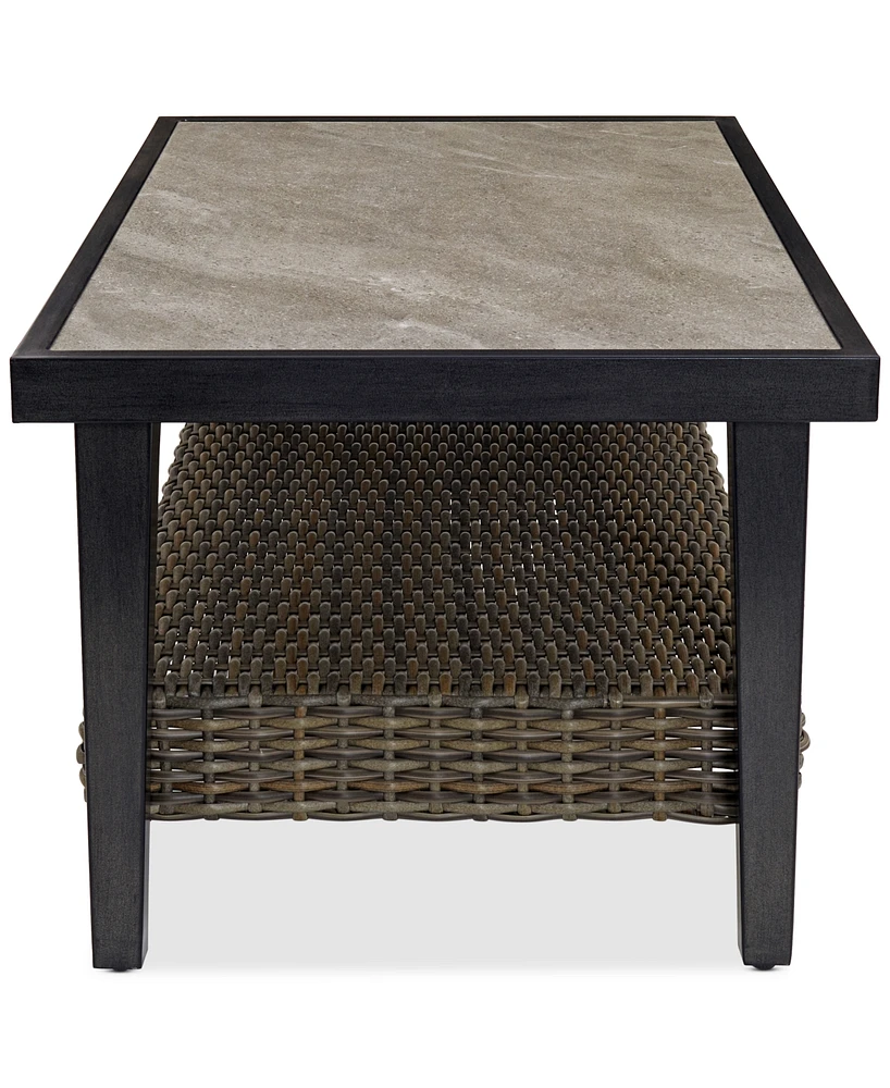 Closeout! Belmont Outdoor 44"x25" Rectangle Tile Top Coffee Table