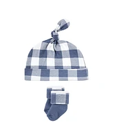 Hudson Baby Baby Boys Hudson Cap and Socks Set, Dinosaur, 0-9 Months